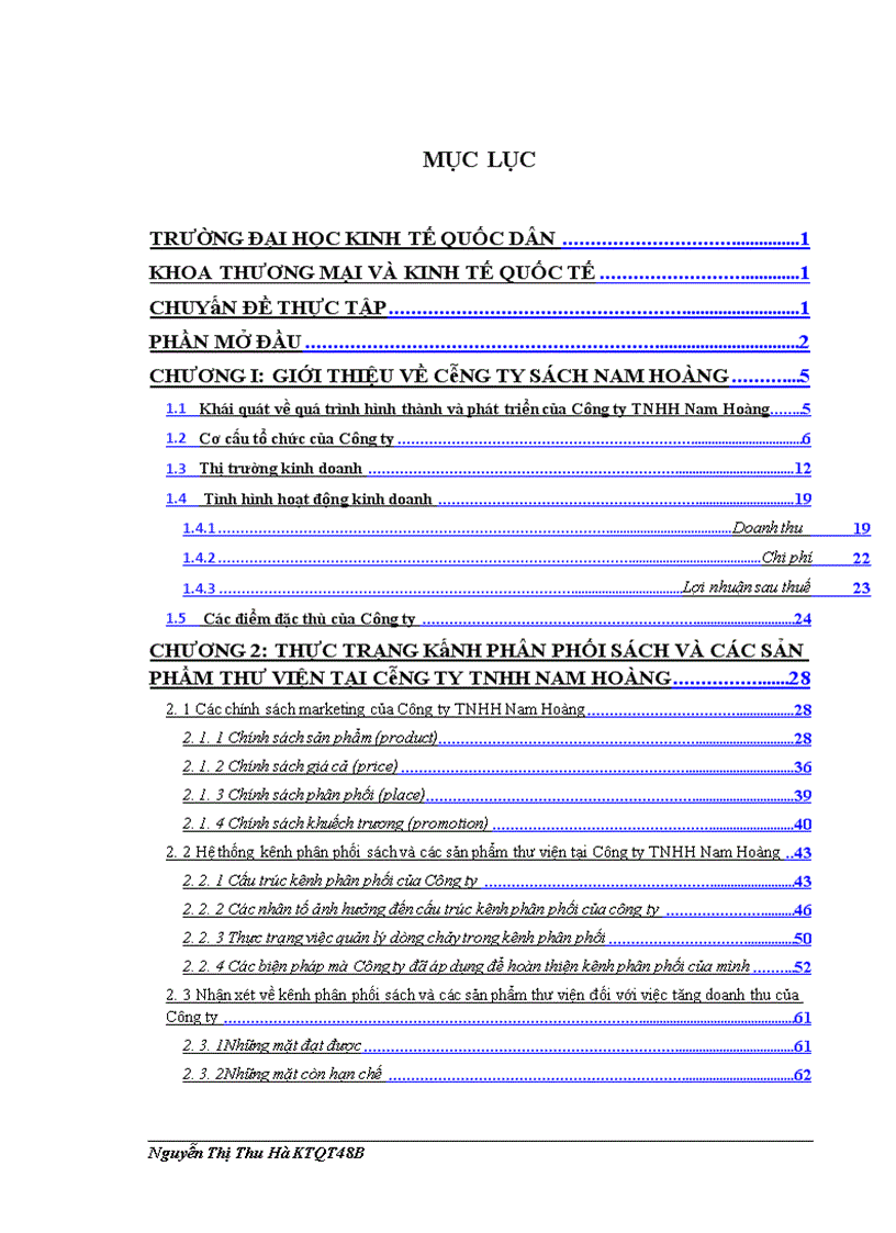 image for page Hoàn thiện kênh phân phối sách và các sản phẩm thư viện tại công ty TNHH Nam Hoàng