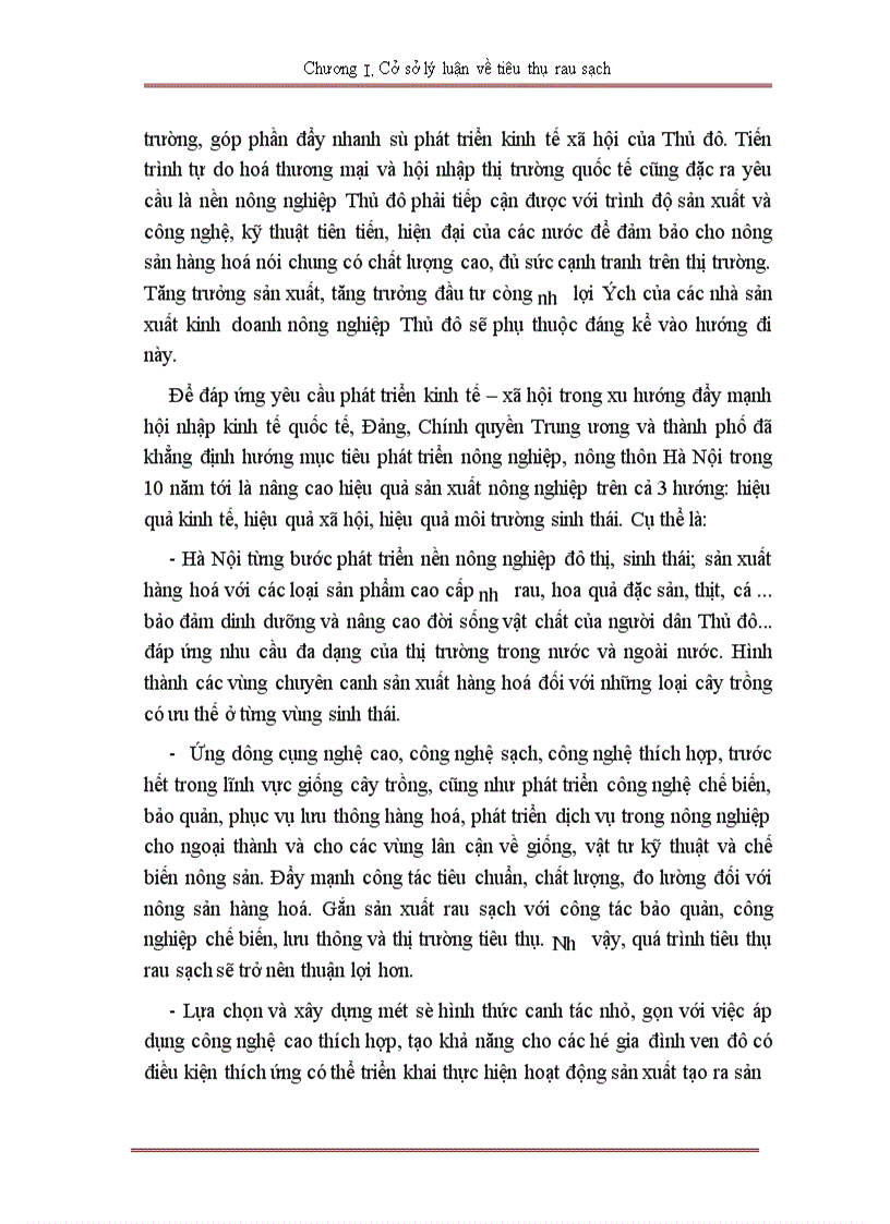 image for page Tình hình tiêu thụ rau sạch trên địa bàn Hà Nội