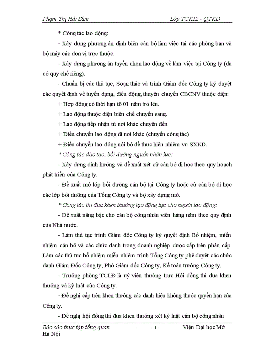 image for page Báo cáo thực tập tổng hợp của CÔNG TY Cổ phần sông đà 1