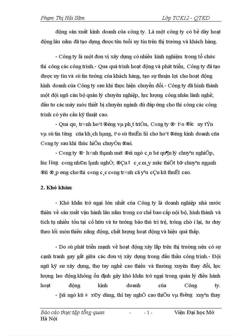 image for page Báo cáo thực tập tổng hợp của CÔNG TY Cổ phần sông đà 1