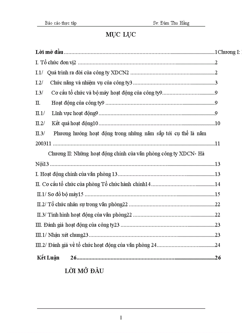 image for page Những hoạt động chính của văn phòng công ty XDCN Hà Nội
