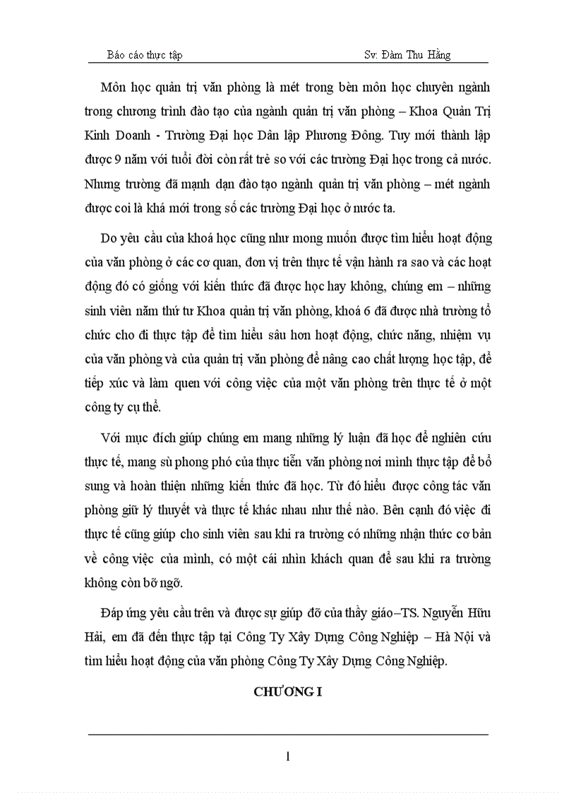 image for page Những hoạt động chính của văn phòng công ty XDCN Hà Nội