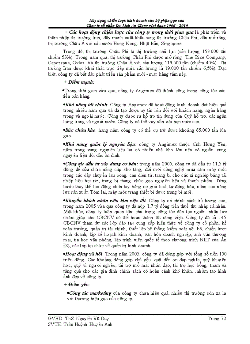 image for page Xây dựng chiến lược kinh doanh cho bộ phận gạo của Công ty cổ phần Du Lịch An Giang giai đoạn 2006 2010
