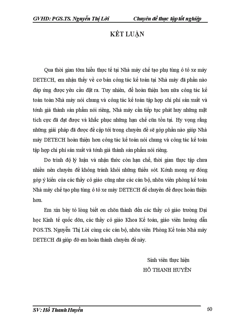 image for page Kế toán tập hợp chi phí sản xuất và tính giá thành sản phẩm tại Nhà máy chế tạo phụ tùng ô tô xe máy DETECH 1