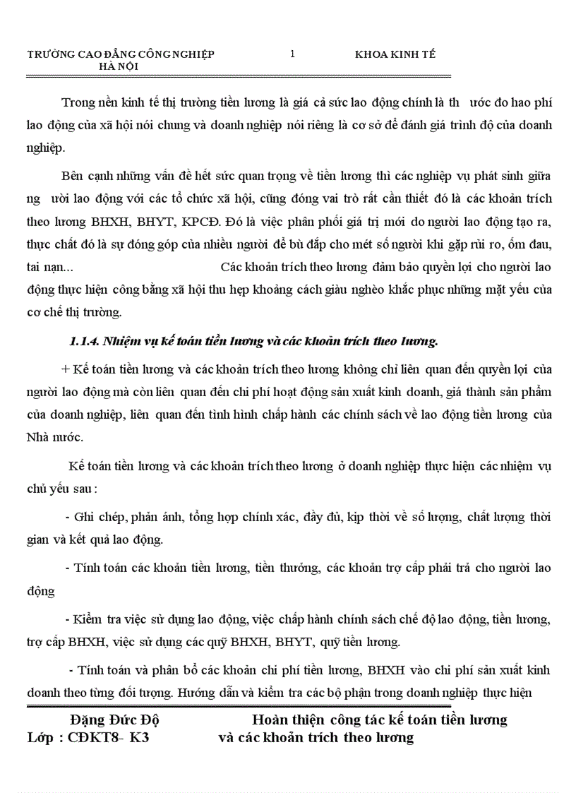 image for page Hoàn thiện công tác kế toán tiền lương và các khoản trích theo lương tập tại Công ty Cổ Phần khách sạn Du Lịch Sông Nhuệ 1