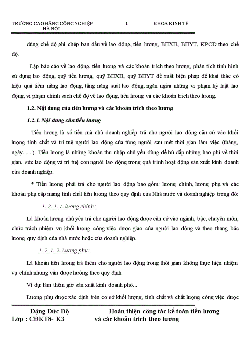 image for page Hoàn thiện công tác kế toán tiền lương và các khoản trích theo lương tập tại Công ty Cổ Phần khách sạn Du Lịch Sông Nhuệ 1