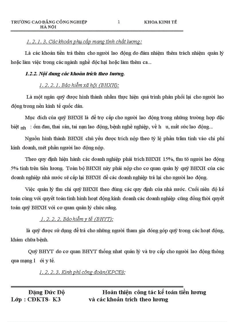 image for page Hoàn thiện công tác kế toán tiền lương và các khoản trích theo lương tập tại Công ty Cổ Phần khách sạn Du Lịch Sông Nhuệ 1