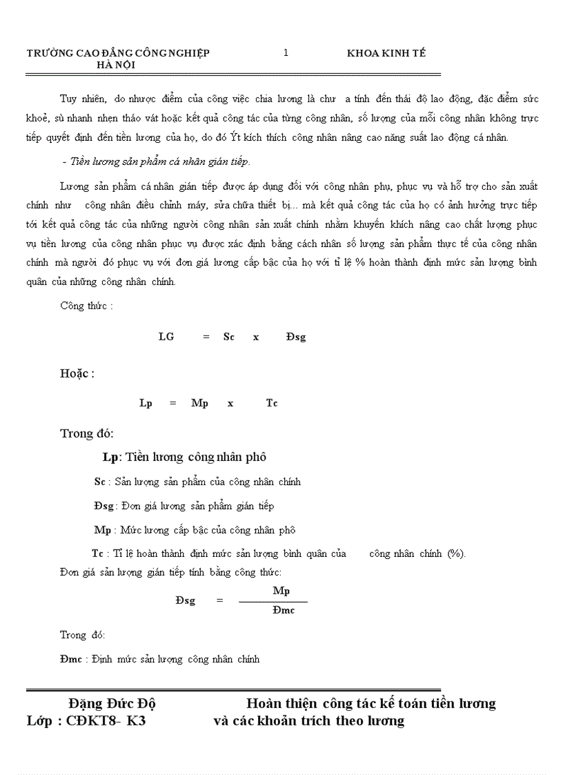 image for page Hoàn thiện công tác kế toán tiền lương và các khoản trích theo lương tập tại Công ty Cổ Phần khách sạn Du Lịch Sông Nhuệ 1