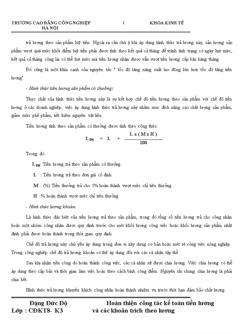 image for page Hoàn thiện công tác kế toán tiền lương và các khoản trích theo lương tập tại Công ty Cổ Phần khách sạn Du Lịch Sông Nhuệ 1
