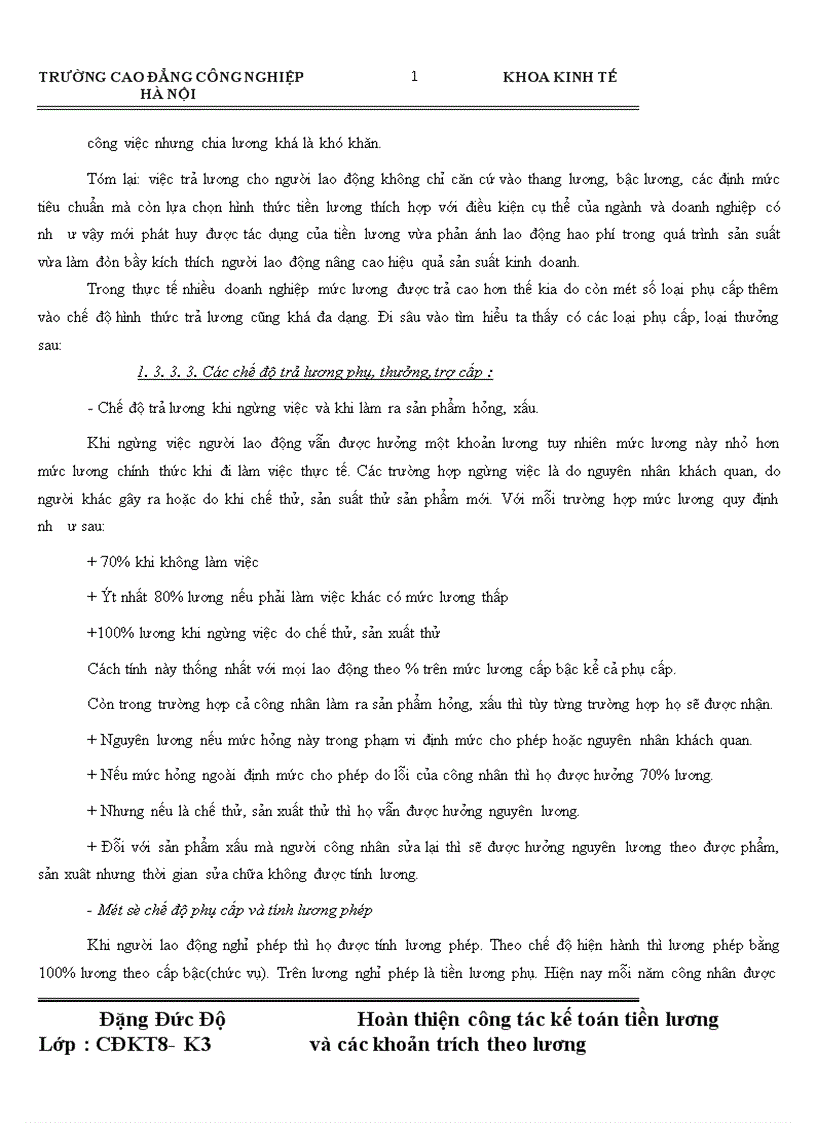 image for page Hoàn thiện công tác kế toán tiền lương và các khoản trích theo lương tập tại Công ty Cổ Phần khách sạn Du Lịch Sông Nhuệ 1