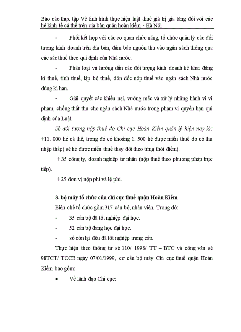 image for page Báo cáo thực tập Về tình hình thực hiện luật thuế giá trị gia tăng đối với các hộ kinh tế cá thể trên địa bàn quận hoàn kiếm Hà Nội