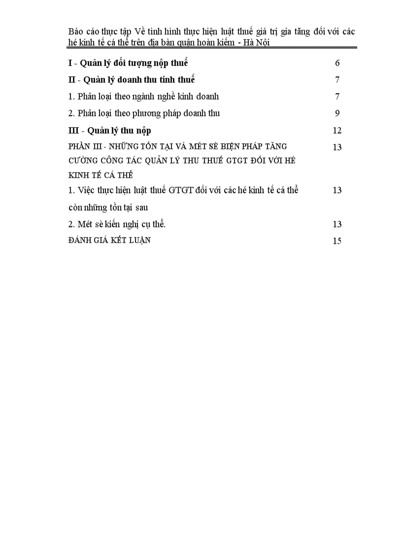 image for page Báo cáo thực tập Về tình hình thực hiện luật thuế giá trị gia tăng đối với các hộ kinh tế cá thể trên địa bàn quận hoàn kiếm Hà Nội