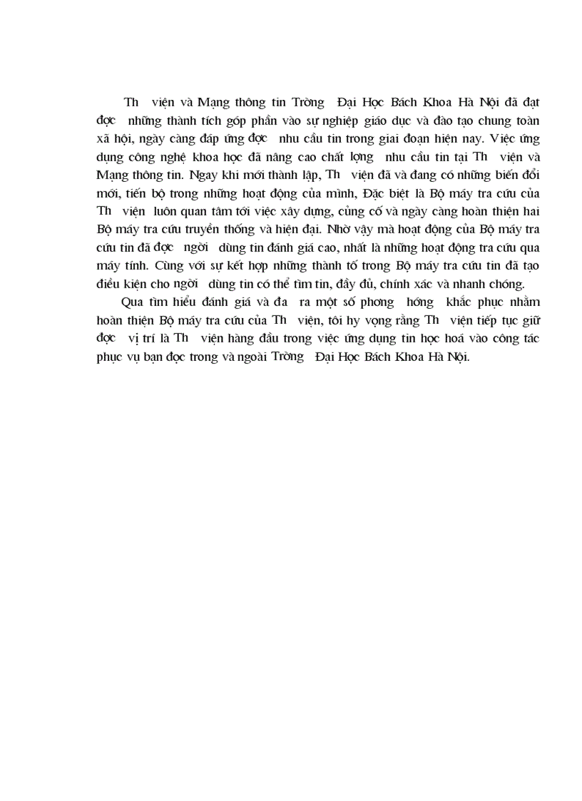 image for page Nghiên cứu Bộ máy tra cứu tin của Thư viện và Mạng thông tin Trường Đại Học Bách Khoa Hà Nội 1