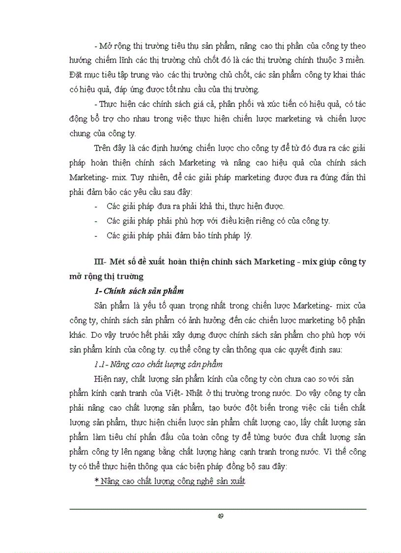 image for page Chiến lược Marketing mix với việc mở rộng thị trường của Công ty Kính Đáp Cầu Bắc Ninh 1