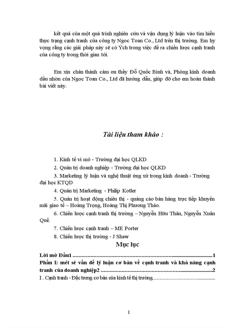 image for page Giải pháp nâng cao khả năng cạnh tranh trong lĩnh vực kinh doanh Gaz và Bếp ga ở Công ty TNHH Thương mại và Dịch vụ Ngọc Toản 1