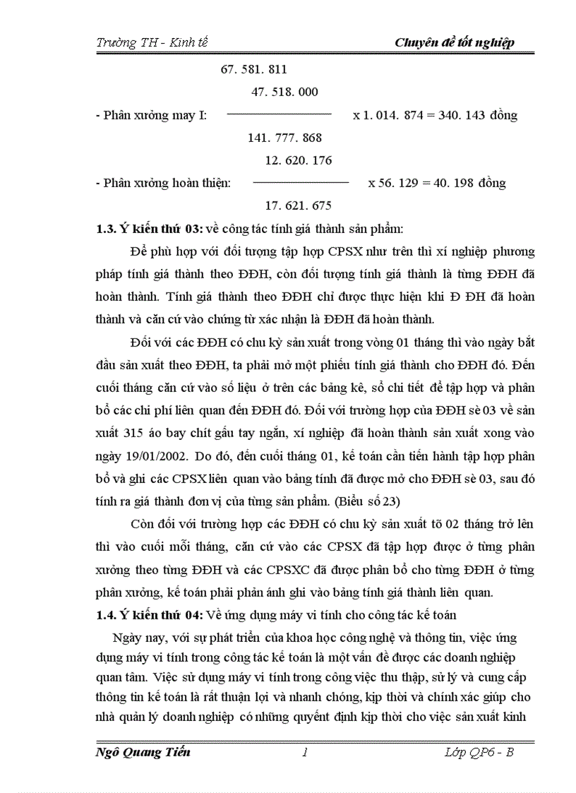 image for page Tổ chức công tác kế toán tập hợp chi phí sản xuất và tính giá thành sản phẩm 1