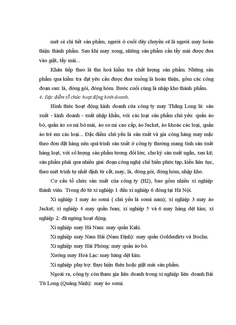 image for page Tổ chức hạch toán thành phẩm tiêu thụ thành phẩm và xác định kết quả tiêu thụ tại công ty may Thăng Long 1