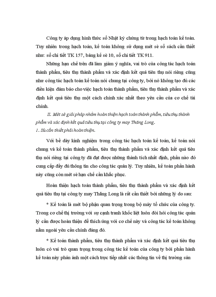 image for page Tổ chức hạch toán thành phẩm tiêu thụ thành phẩm và xác định kết quả tiêu thụ tại công ty may Thăng Long 1