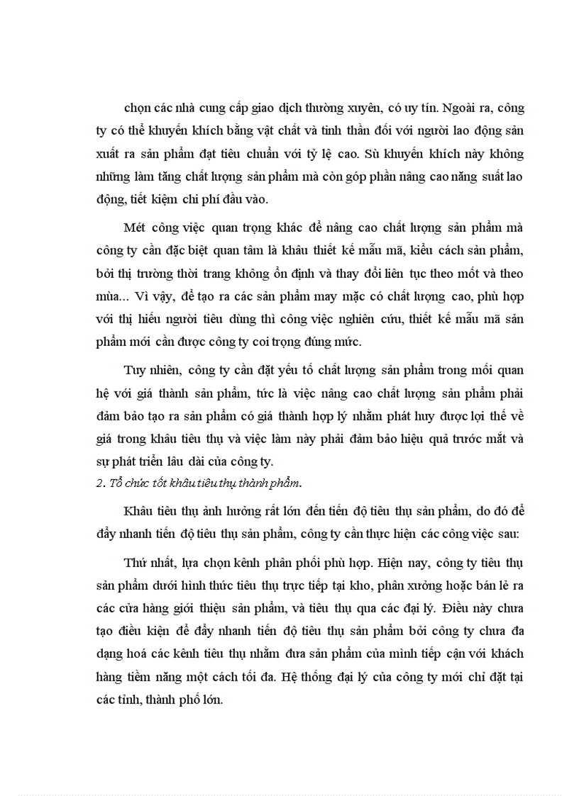 image for page Tổ chức hạch toán thành phẩm tiêu thụ thành phẩm và xác định kết quả tiêu thụ tại công ty may Thăng Long 1