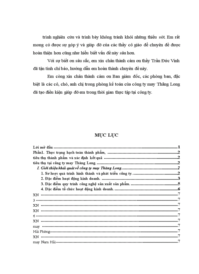 image for page Tổ chức hạch toán thành phẩm tiêu thụ thành phẩm và xác định kết quả tiêu thụ tại công ty may Thăng Long 1