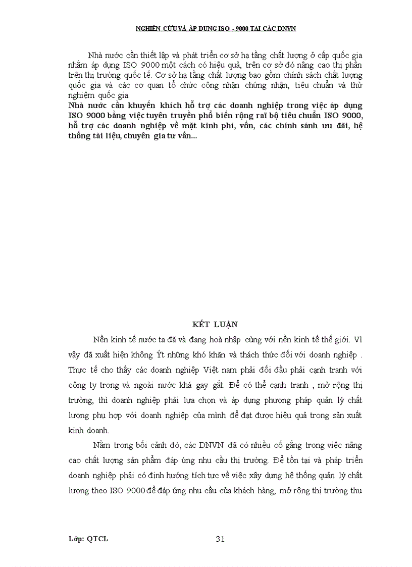 image for page Vấn đề nghiên cứu áp dụng Bộ tiêu chuẩn ISO 9000 tại các DNVN hiện nay 1