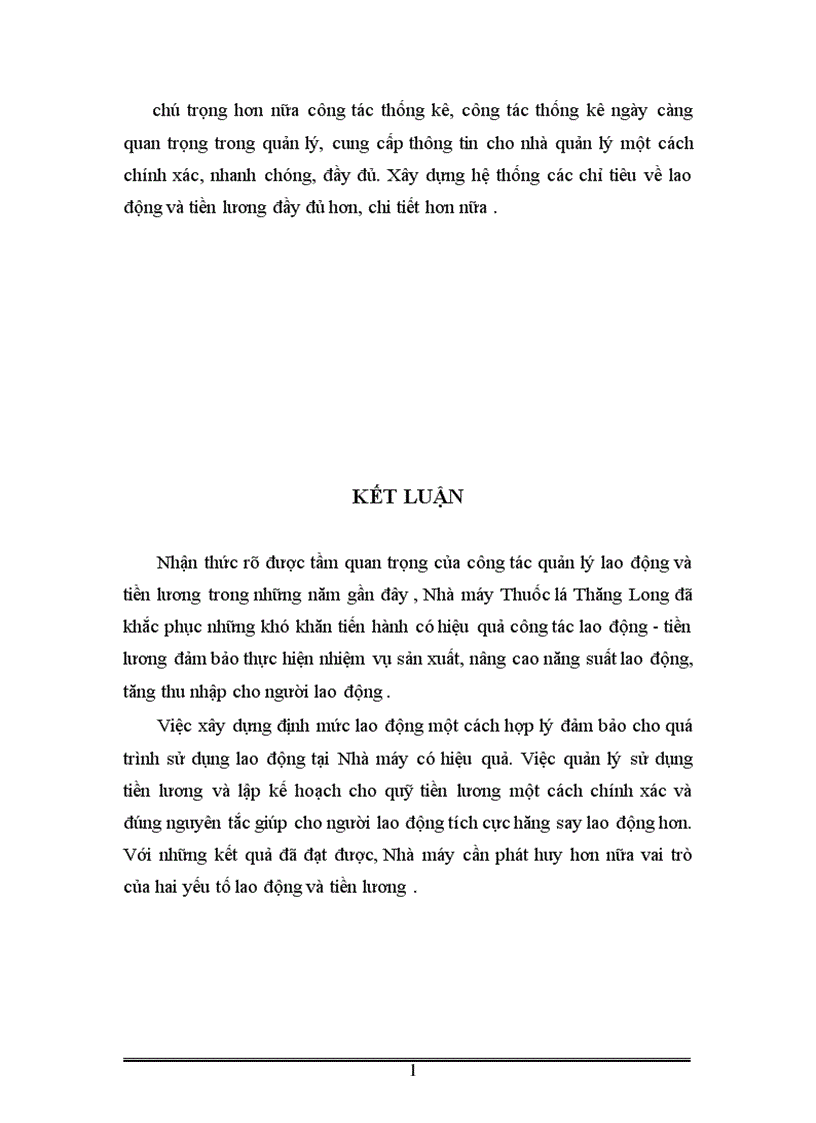 image for page Vận dụng một số phương pháp thống kê phân tích tình hình lao động và tiền lương ở Nhà máy thuốc lá Thăng Long thời kỳ