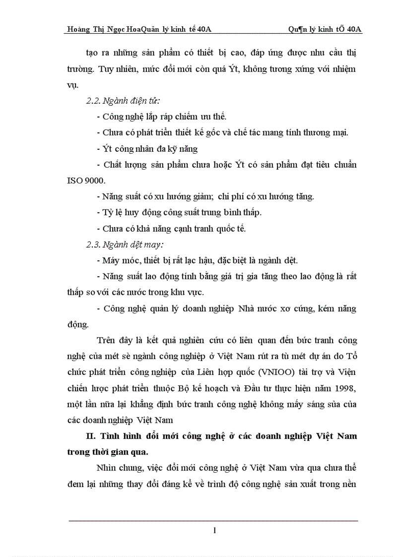 image for page Một số vấn đề về đổi mới công nghệ trong các doanh nghiệp công nghệp ở Việt Nam 1