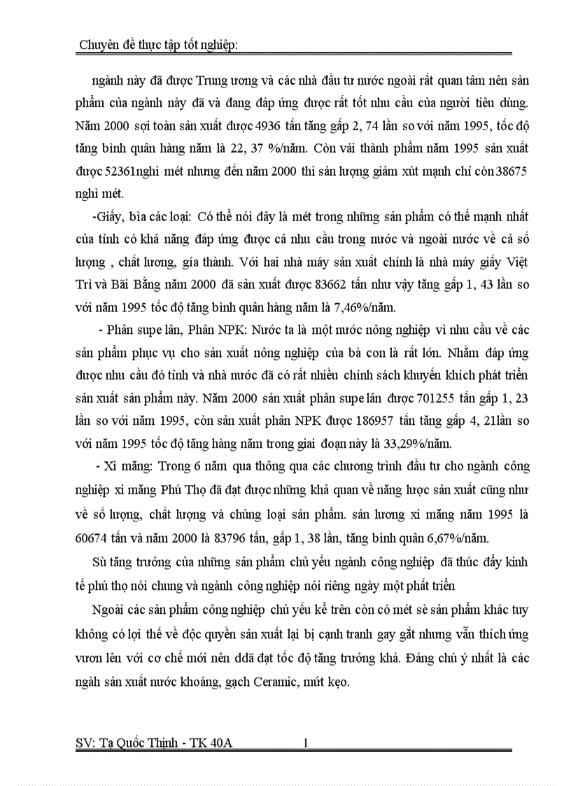 image for page Vận dụng phương pháp dãy số thừi gian phân tích tình hình phát triển công nghiệp trên địa bàn tỉnh Phú Thọ giai đoạn 1995 2000 và dự đoán sự phát triển công nghiệp đến 2002