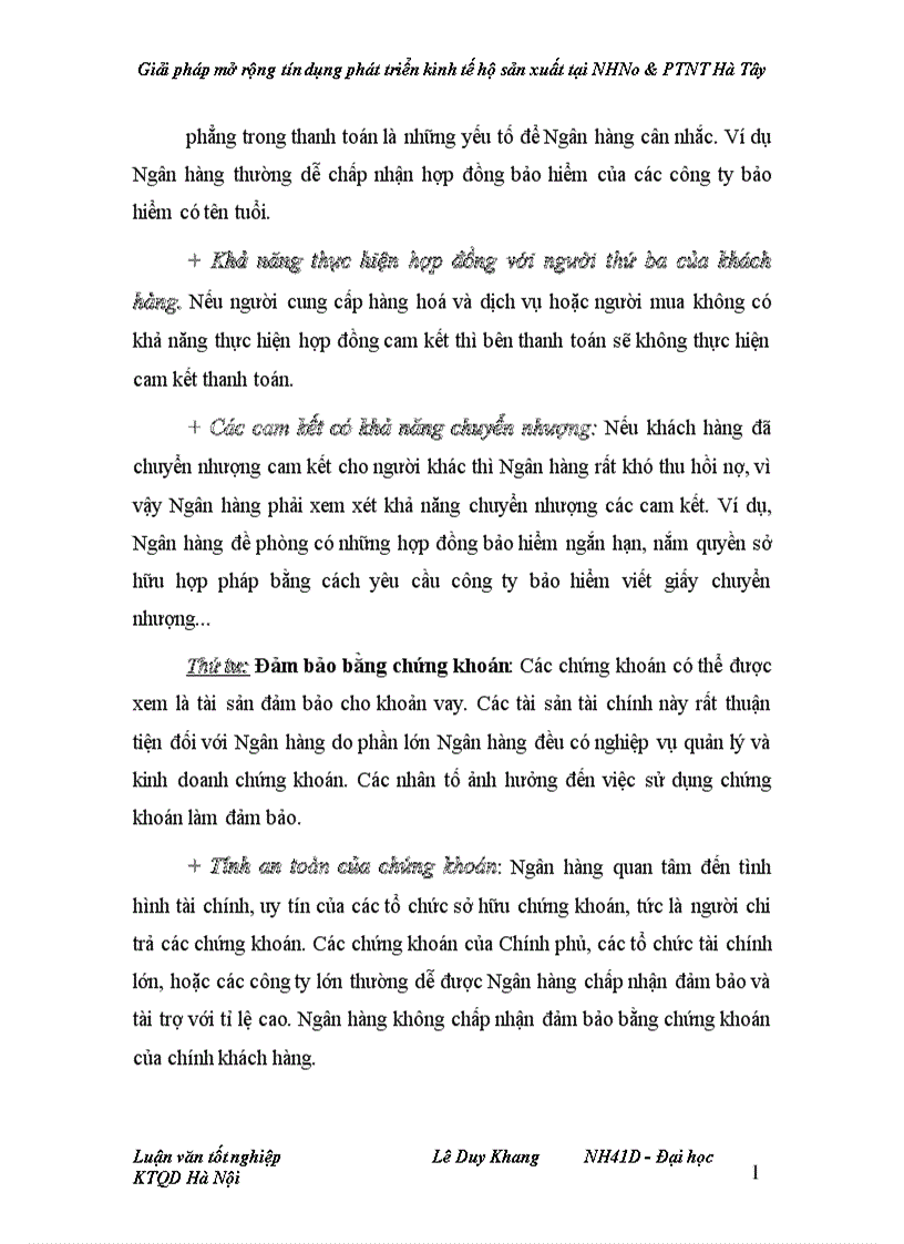 image for page Giải pháp mở rộng tín dụng phát triển kinh tế hộ sản xuất tại NHNo PTNT Hà Tây