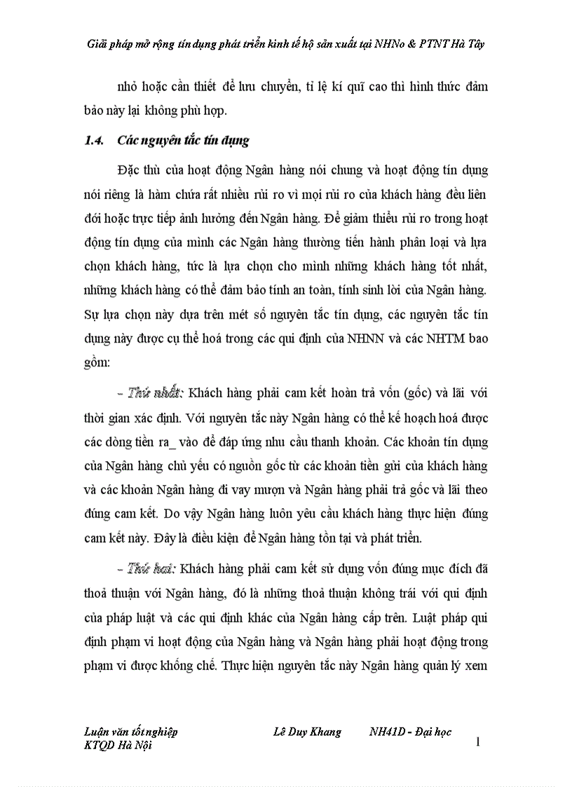 image for page Giải pháp mở rộng tín dụng phát triển kinh tế hộ sản xuất tại NHNo PTNT Hà Tây