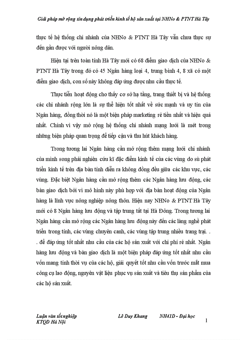 image for page Giải pháp mở rộng tín dụng phát triển kinh tế hộ sản xuất tại NHNo PTNT Hà Tây