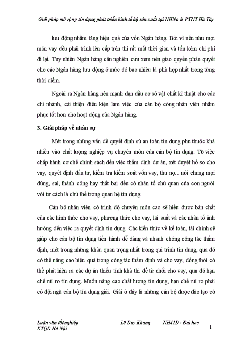 image for page Giải pháp mở rộng tín dụng phát triển kinh tế hộ sản xuất tại NHNo PTNT Hà Tây
