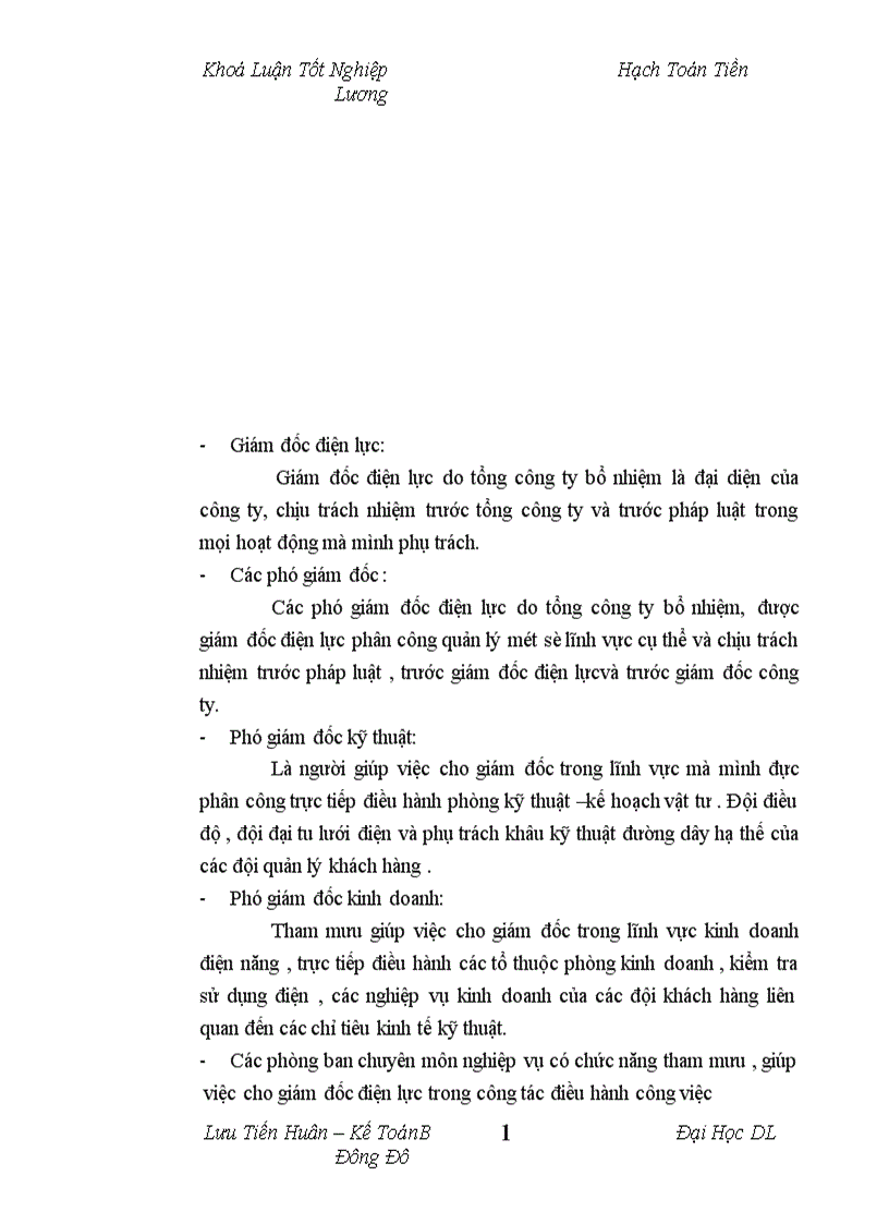 image for page Tổ chức hạch toán tiền lương và các khoản trích theo lương tại công ty Điện Lực Ba Đình Hà Nội 1