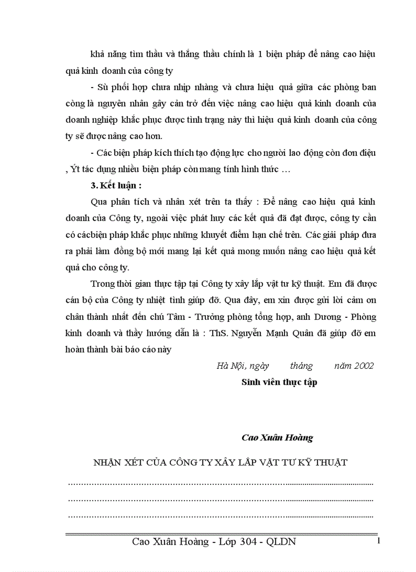 image for page Báo cáo thực tập tổng hợp của công ty xây lắp vật tư kỹ thuật