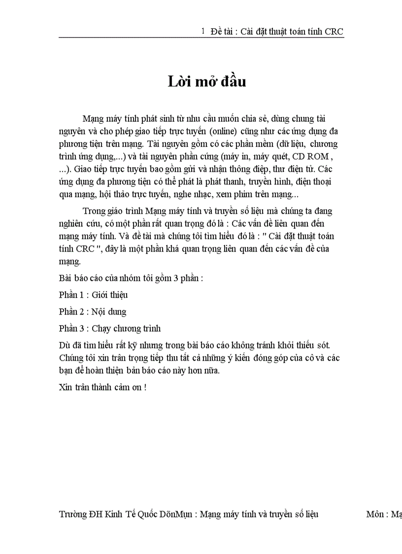 image for page Cài đặt thuật toán tính CRC 1