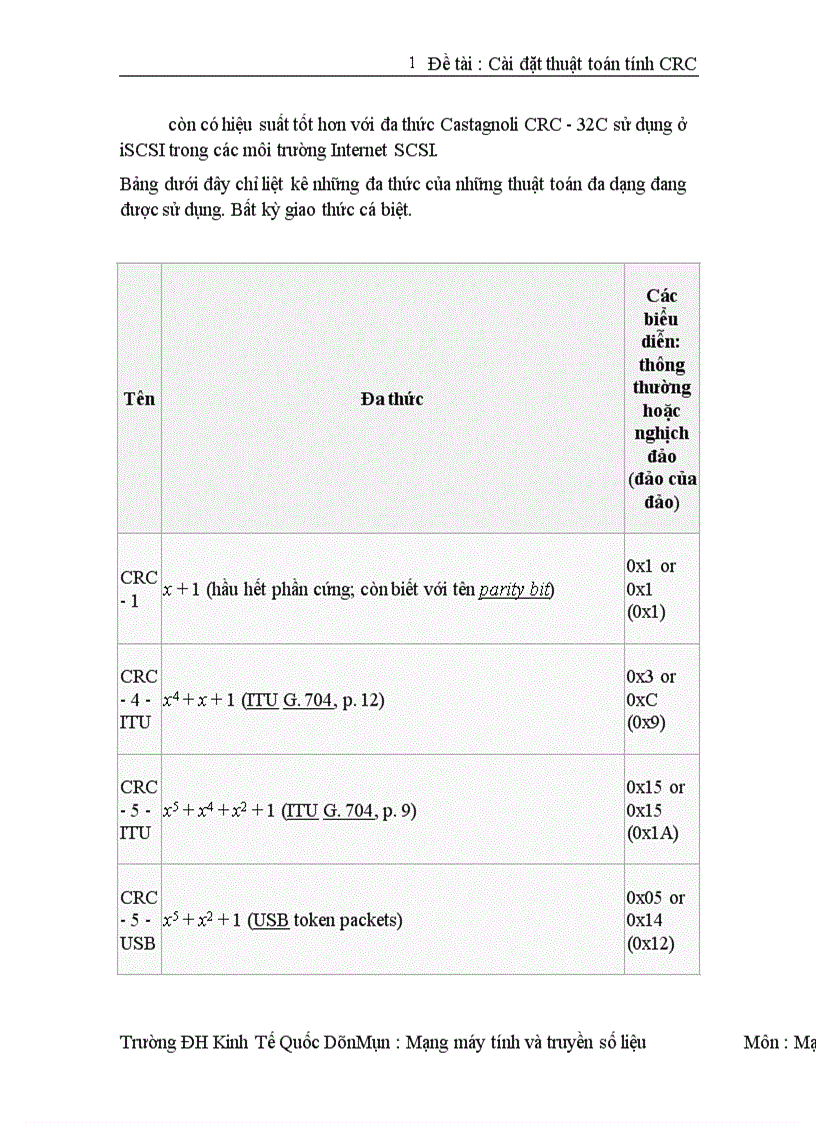 image for page Cài đặt thuật toán tính CRC 1
