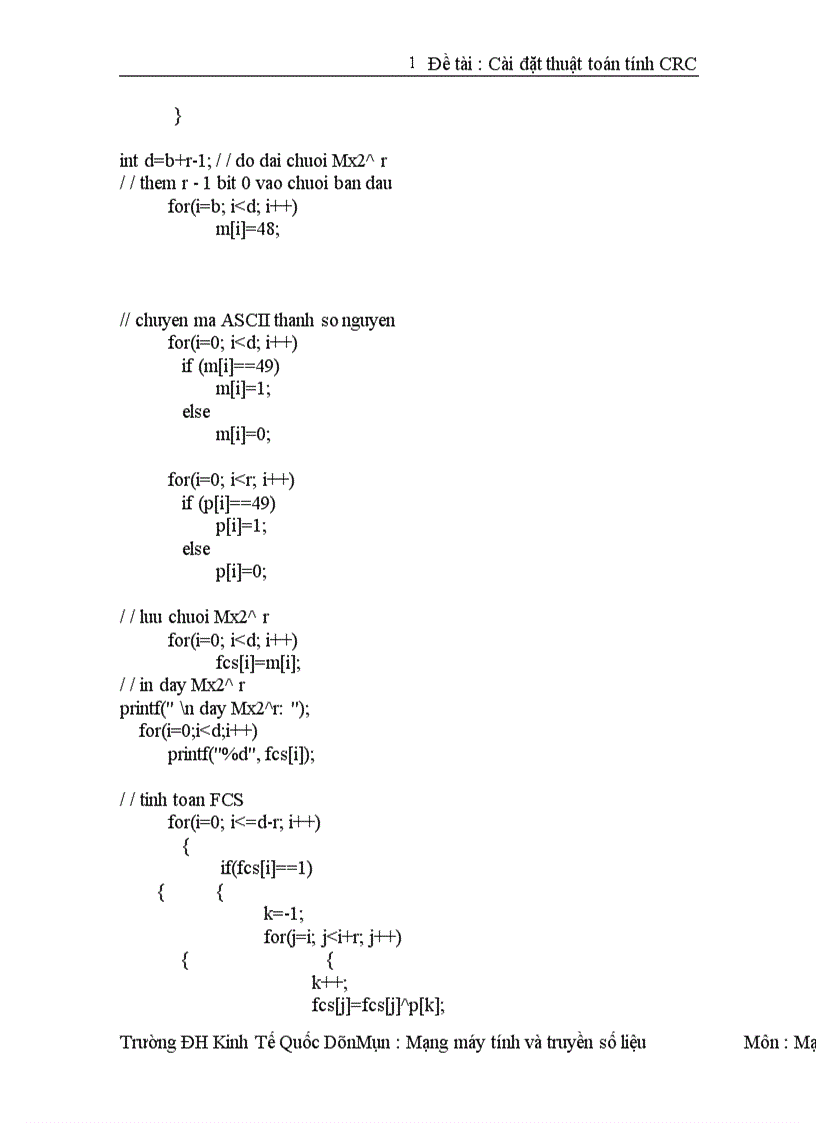 image for page Cài đặt thuật toán tính CRC 1