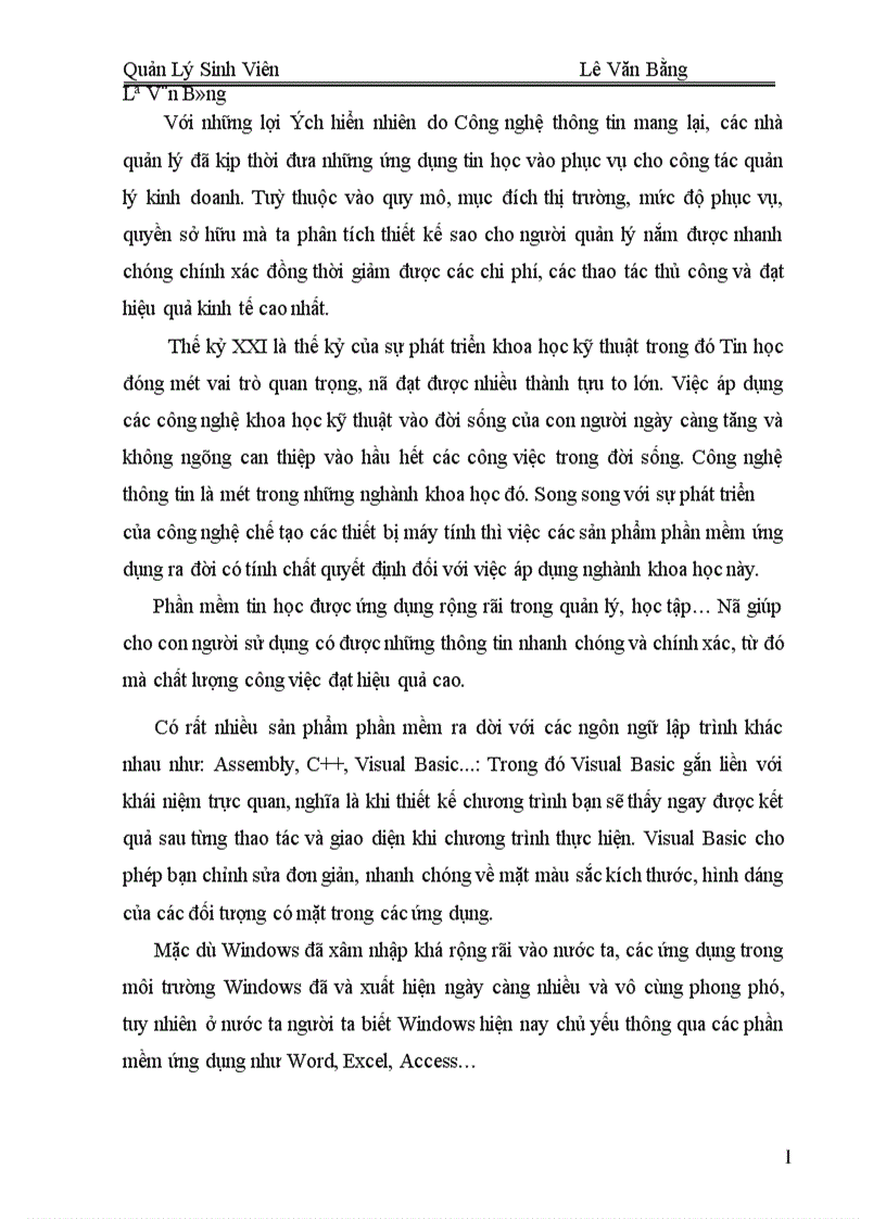 image for page Phân Tích Và Thiết Kế Hệ Thống Quản Lý Sinh Viên