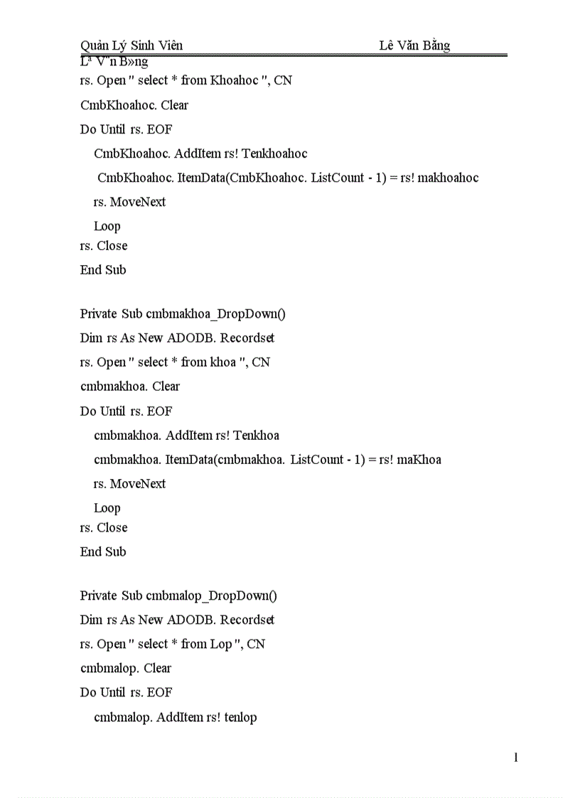 image for page Phân Tích Và Thiết Kế Hệ Thống Quản Lý Sinh Viên