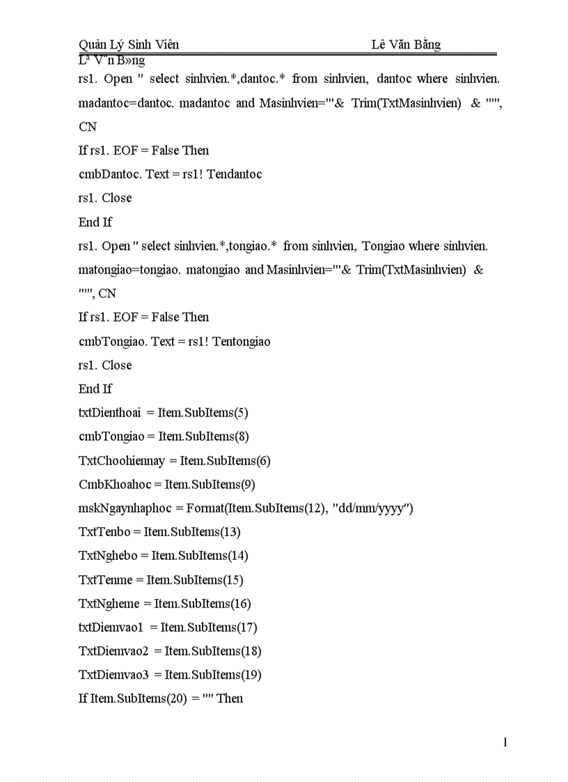 image for page Phân Tích Và Thiết Kế Hệ Thống Quản Lý Sinh Viên