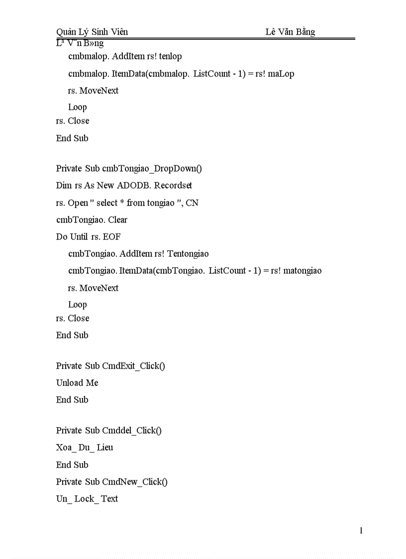 image for page Phân Tích Và Thiết Kế Hệ Thống Quản Lý Sinh Viên