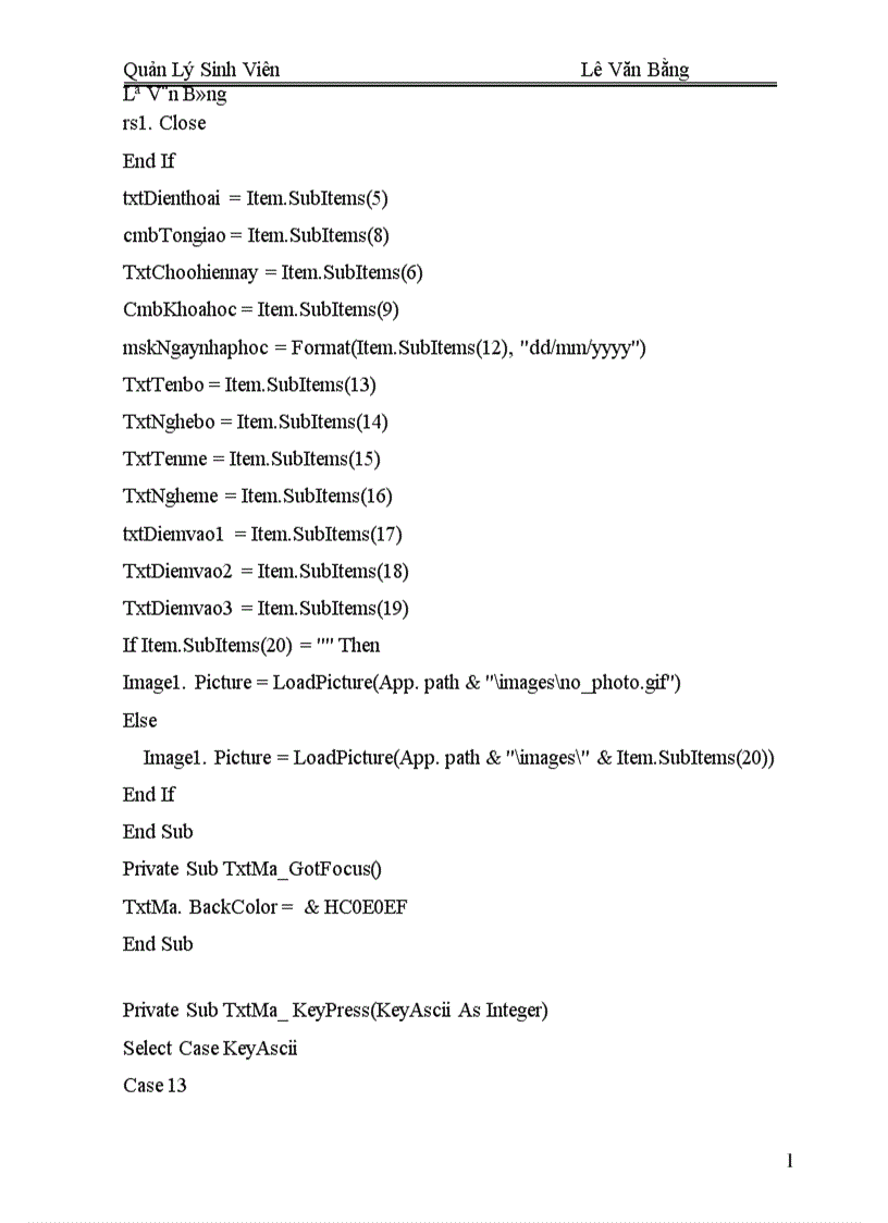 image for page Phân Tích Và Thiết Kế Hệ Thống Quản Lý Sinh Viên