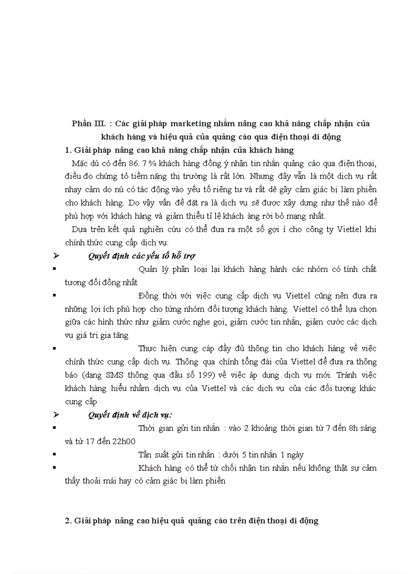 image for page Nghiên cứu khả năng chấp nhận của khách hàng đối với dịch vụ quảng cáo qua điện thoại di động của mạng Viettel