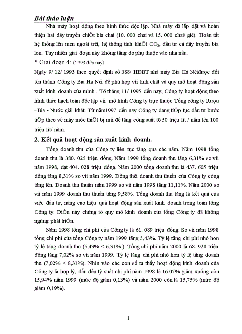image for page Phân tích đánh giá thực trạng sản phẩm Bia Hà Nội trên thị trường Miền Bắc và một số biện pháp Marketing trong cạnh tranh của công ty Bia Hà Nội với các sản Bia phẩm cùng loại 1