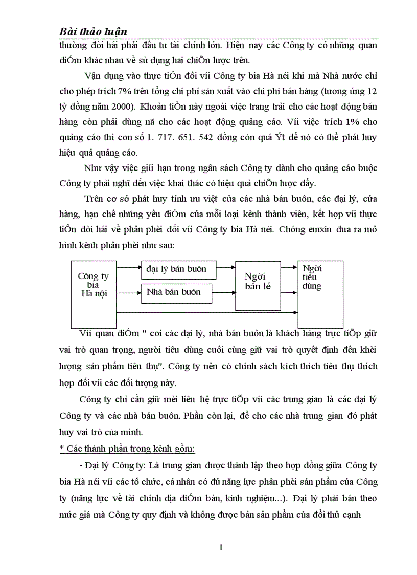 image for page Phân tích đánh giá thực trạng sản phẩm Bia Hà Nội trên thị trường Miền Bắc và một số biện pháp Marketing trong cạnh tranh của công ty Bia Hà Nội với các sản Bia phẩm cùng loại 1