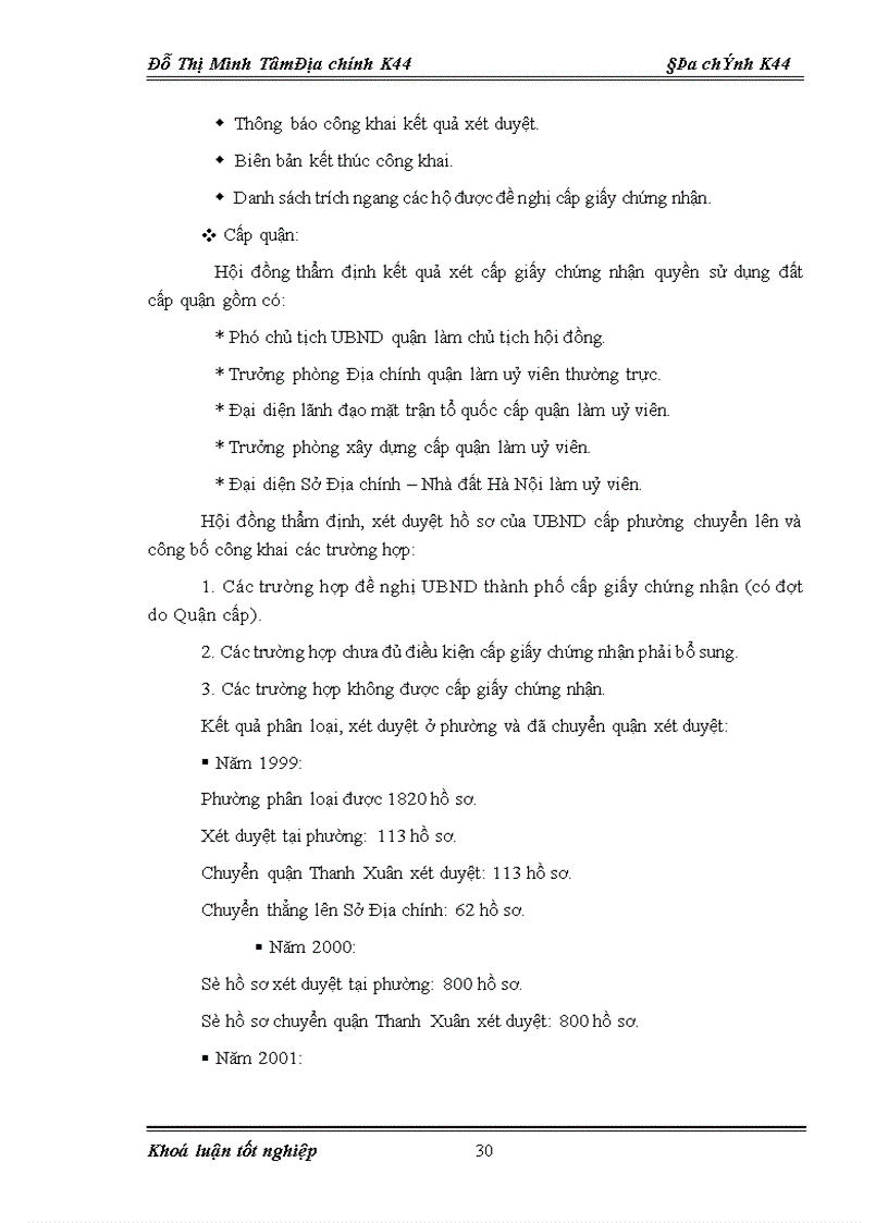 image for page Đánh giá tình hình kê khai đăng ký đất đai và quản lý hệ thống hồ sơ địa chính trên địa bàn phường Nhân Chính quận Thanh Xuân Hà Nội 1