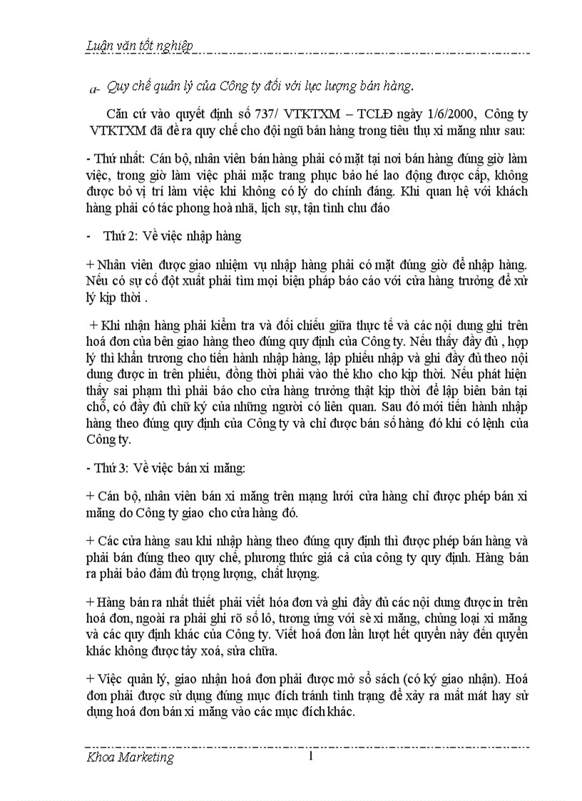 image for page Đẩy mạnh bán hàng cá nhân trong hoạt động tiêu thụ ở Công ty VTKTXM 1