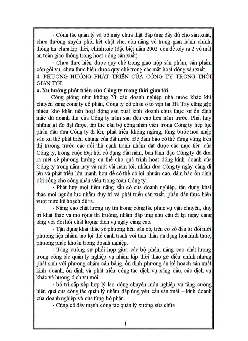 image for page Báo cáo thực tập tổng hợp của Công ty cổ phần ô tô vận tải Hà Tây 1