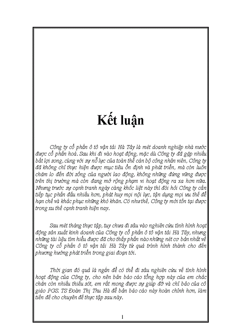 image for page Báo cáo thực tập tổng hợp của Công ty cổ phần ô tô vận tải Hà Tây 1