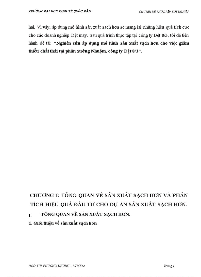 image for page Nghiên cứu áp dụng mô hình sản xuất sạch hơn cho việc giảm thiểu chất thải tại phân xưởng Nhuộm công ty Dệt 8 3